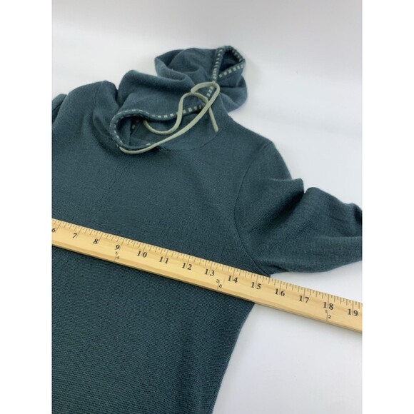 Krimson Klover Hailey Hoodie Sweater Pullover Green Merino Wool Silk Blend XS - Picture 11 of 12